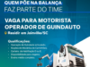 Motorista Operador(a) de Guindauto – Joinville/SC